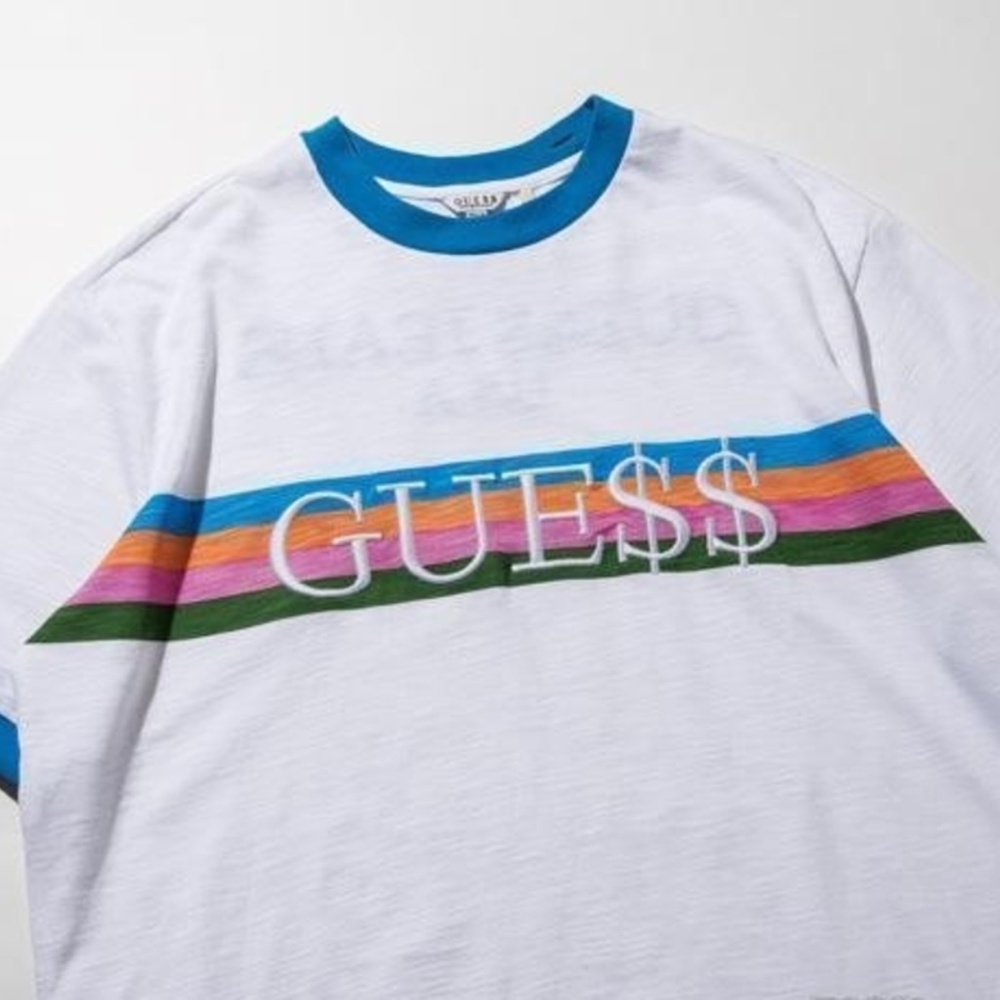Guess ASAP Rocky Blue Ringer T Shirt